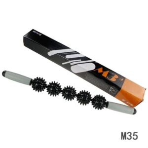 Sport-Knight® Igel Massagestick 5-Bälle Schwarz