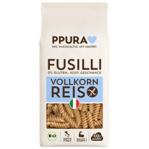 Ppura Vollkornreis Fusilli glutenfrei