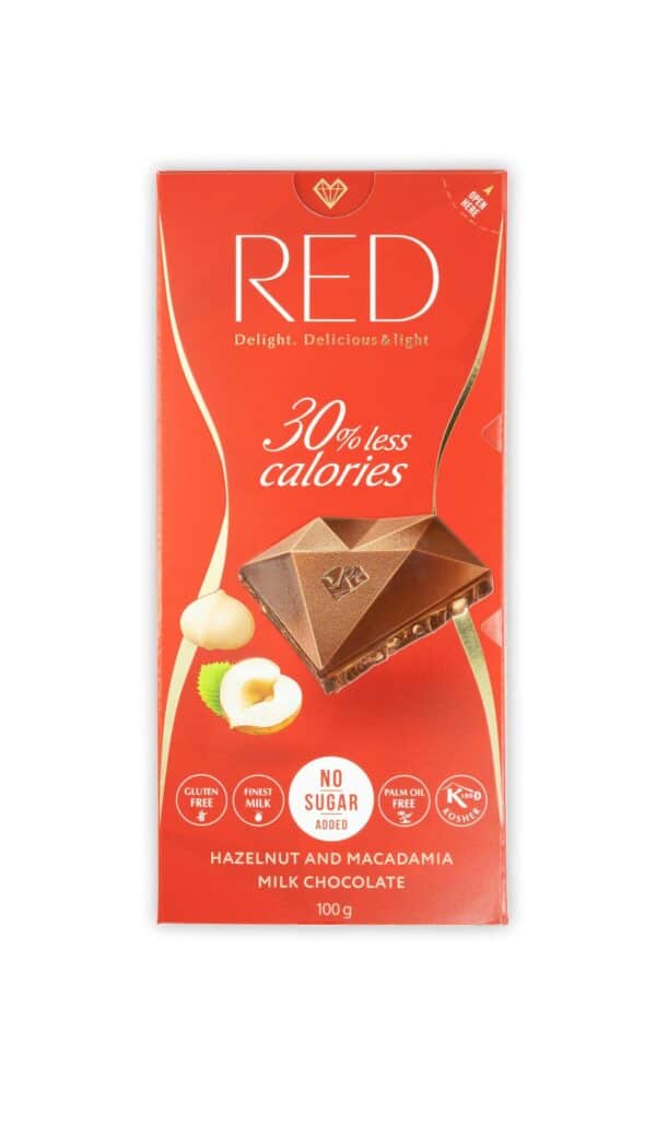 RED Hazelnut and Macadamia Milk Chocolate