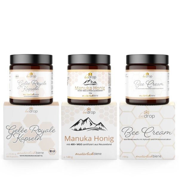 bedrop: Pro Senior Set | Manuka Honig MGO 400 + Bio Gelee Royal Kapseln & Bee Cream