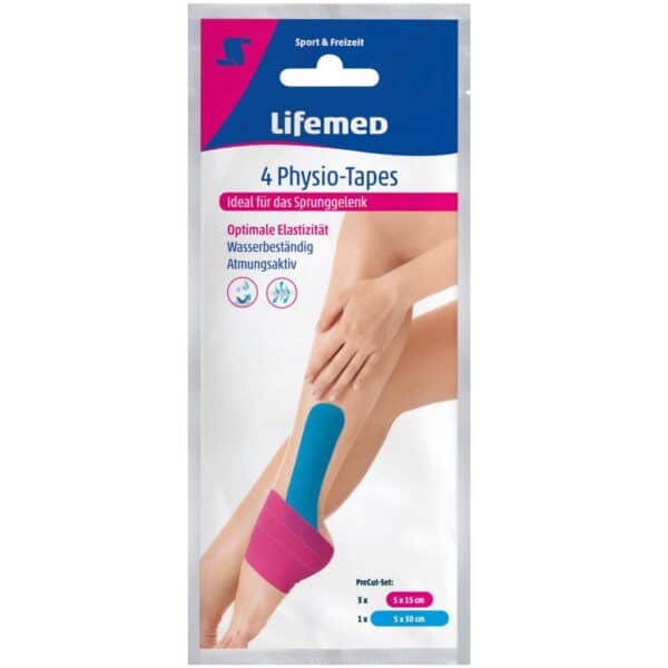 4 Lifemed Kinesio-Tapes für das Sprunggelenk