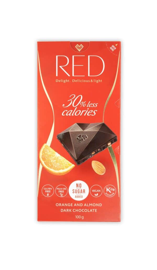 RED Orange and Almond Dark Chocolate