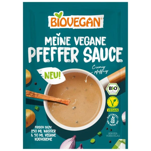 Biovegan Vegane Pfeffer Sauce glutenfrei