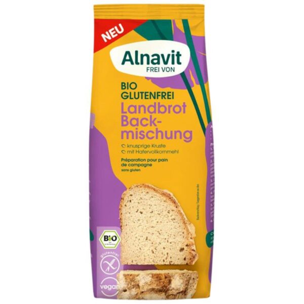 Alnavit Landbrot Backmischung glutenfrei