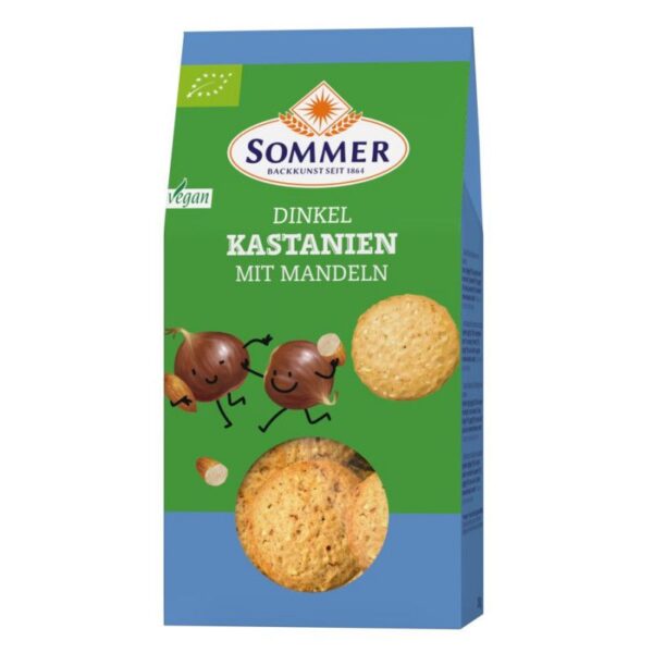 Sommer - Dinkel Kastanienkekse mit Mandel