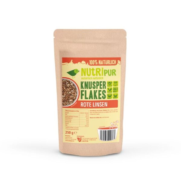 NutriPur rote Linsen Knusperflakes