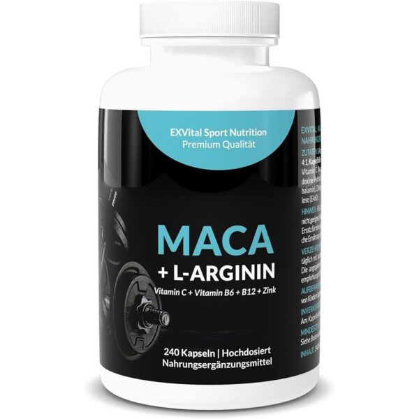 EXVital® Maca 4000 mg + L-Arginin 1800 mg Trainingsbooster