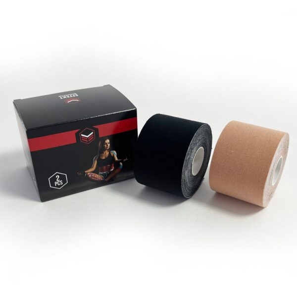 Effekt Manufaktur Kinesiologie Tape – 500 x 5 cm – in schwarz und beige