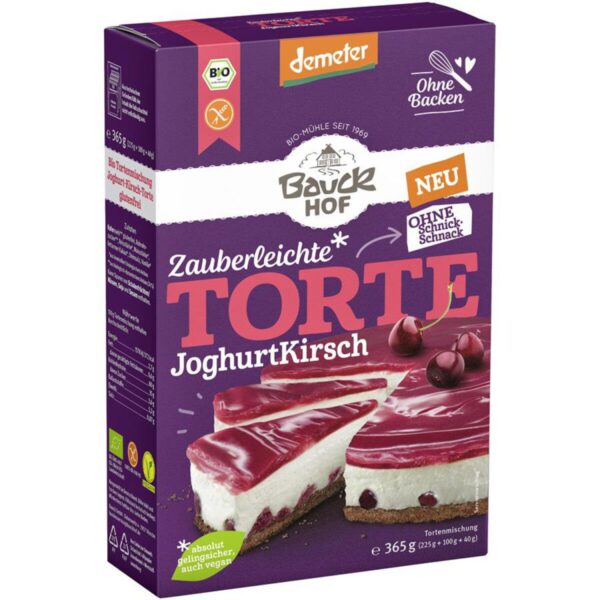 Bauckhof Backmix Joghurt Kirsch Torte glutenfrei