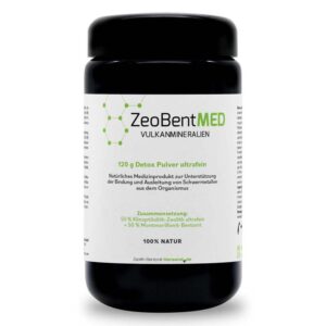 ZeoBent MED Detox-Pulver ultrafein im Miron Violettglas