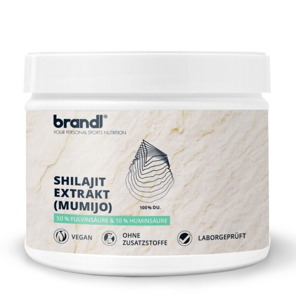 brandl® Shilajit Kapseln | Extrakt mit Fulvinsäure und Huminsäure | Mumijo Original