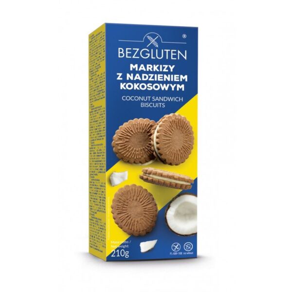 Bezgluten Kokos Sandwich Kekse glutenfrei