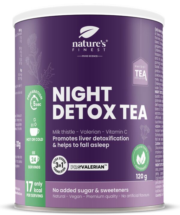 Nature's Finest Night Detox Tea - Nacht Entgiftungstee mit Baldrian und Mariendistel