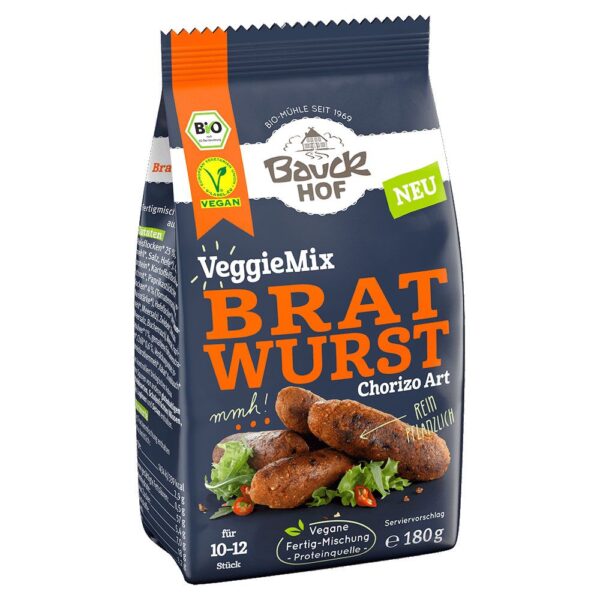 Bauckhof Bio VeggieMix Bratwurst Chorizo Art