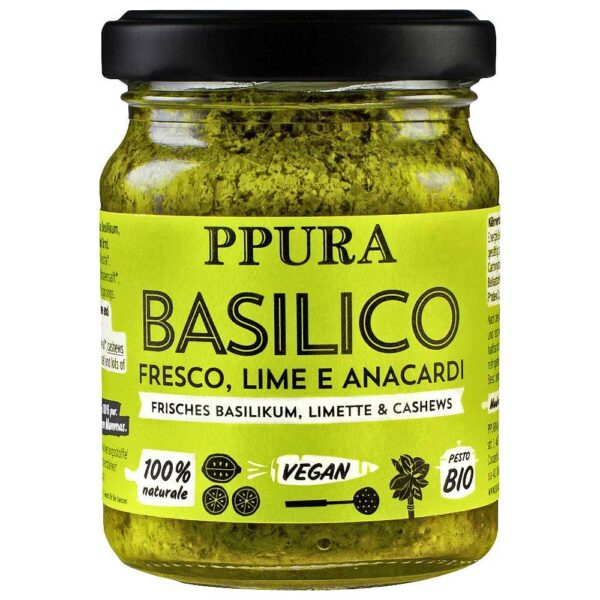 Ppura Bio Pesto Basilikum Limette