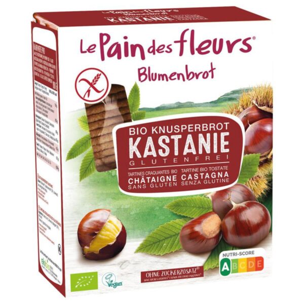 Blumenbrot Kastanien Schnitten BIO glutenfrei