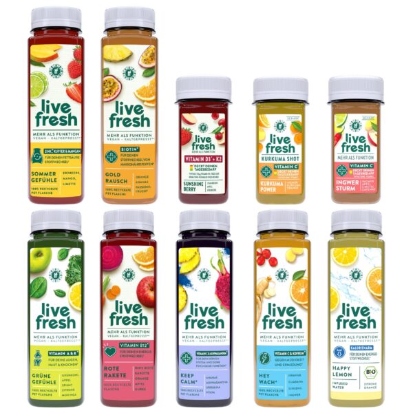 LiveFresh Klassische Saftkur - 3 Tage (inkl. 5