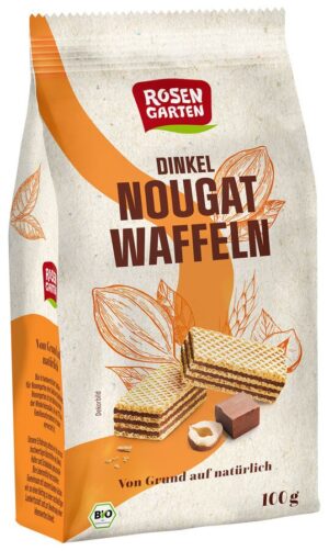 Rosengarten - Dinkel-Nougat-Waffeln