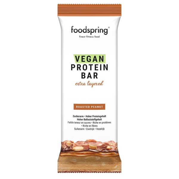 foodspring® Vegan Protein Bar Extra Layered Roasted Peanut