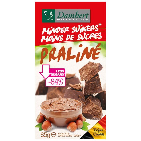 Damhert Schokoladentafel Praline weniger Zucker