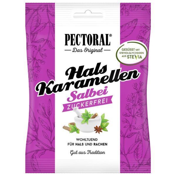 Original Pectoral® Hals-Karamellen Salbei zuckerfrei