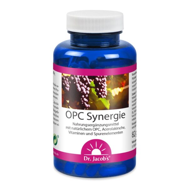 Dr. Jacob's OPC Synergie Traubenkernextrakt + Grüner Tee + Vitamin C aus Acerola