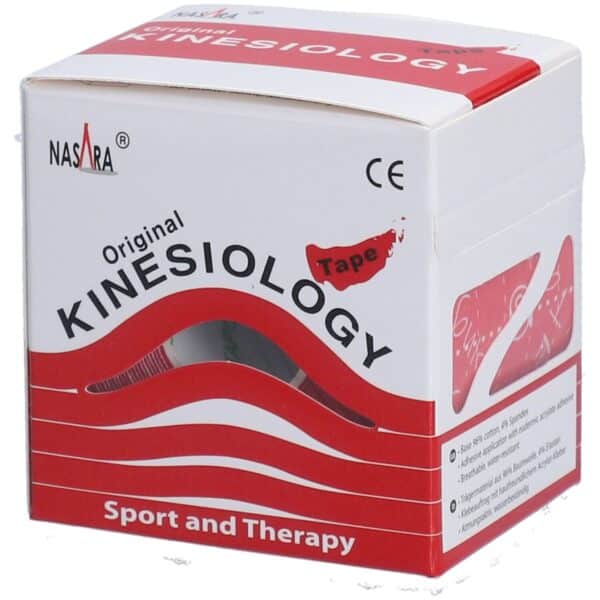 Kinesiologie Tape 5 cm X 5 cm rot