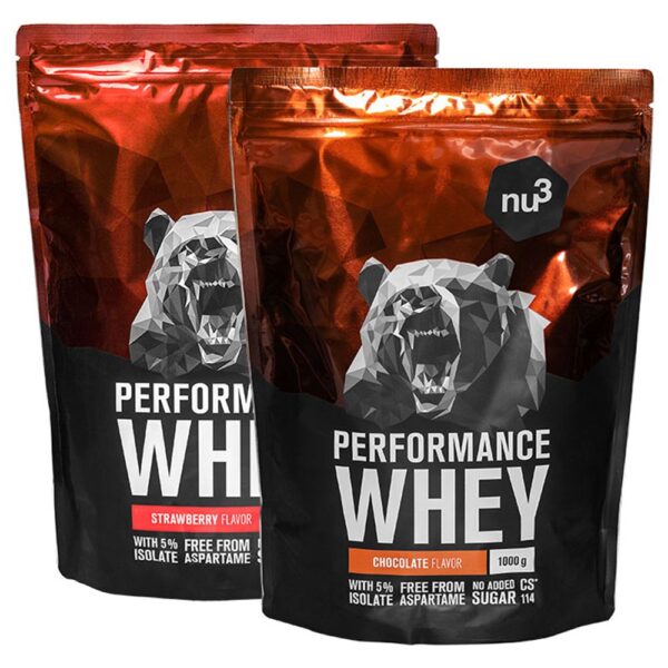 nu3 Performance Whey Proteinpulver Erdbeere + Schokolade