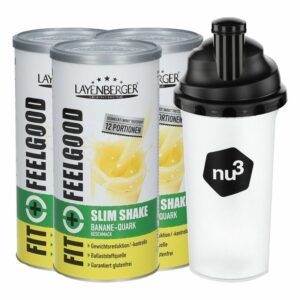 Layenberger® Slim Shake Banane-Quark + nu3 Shaker