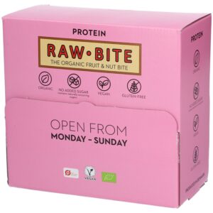 Rawbite Frucht- & Nussriegel mit 20% Protein