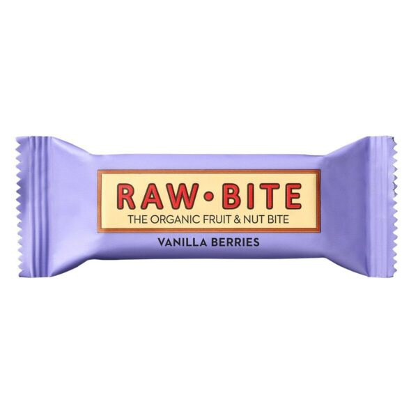 Rawbite Frucht- & Nussriegel mit Vanille und Beeren