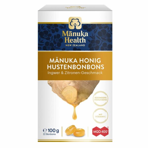 Manuka Health MGO 400+ Manuka-Honig Hustenbonbons Ingwer-Zitrone