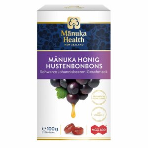 Manuka Health MGO 400+ Hustenbonbons Schwarze Johannisbeere