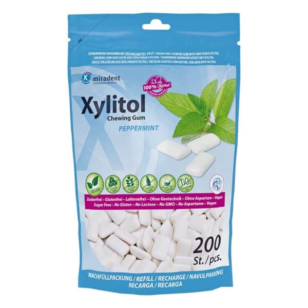 miradent® Xylitol Kaugummi Pfefferminz