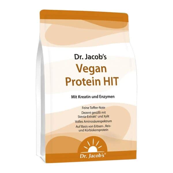 Dr. Jacob's Vegan Protein HIT Proteinpulver ohne Soja + Kreatin + Enzyme