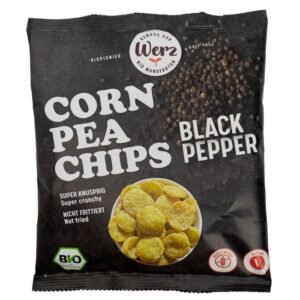 Werz Corn Pea Chips Black Pepper glutenfrei