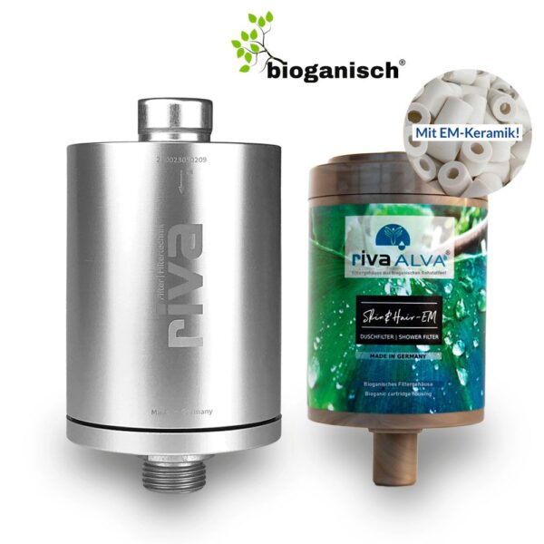 rivaALVA Skin & Hair EM Wasserfilter Duschfilter - Aluminium