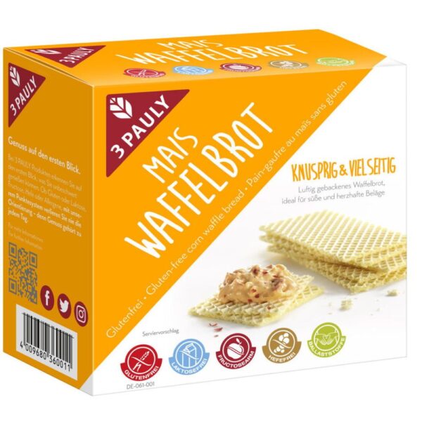 3 Pauly Mais Waffelbrot glutenfrei