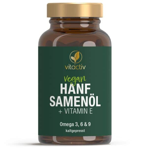 Vitactiv - Hanfsamenöl Kapseln + Vitamin E