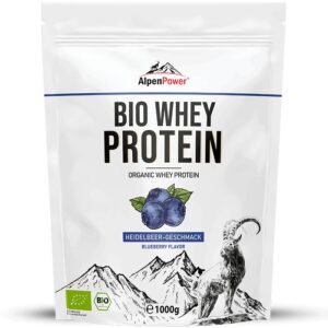 AlpenPower Bio Whey Protein- Heidelbeere
