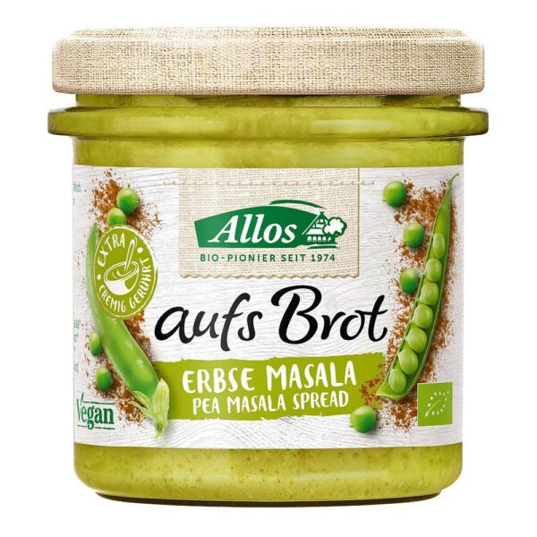 Allos Bio aufs Brot Erbse Masala