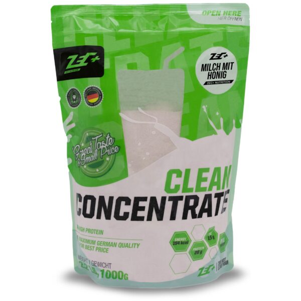 Zec+ Clean Concentrate Protein/ Eiweiß Milch mit Honig