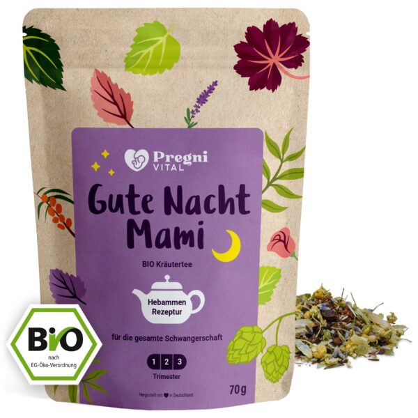 Gute Nacht Mami BIO Schwangerschaftstee mit Hopfen und Lavendel - von PregniVital®